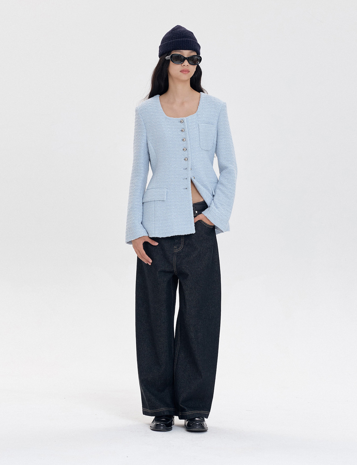 TWEED BUTTON-UP JACKET
