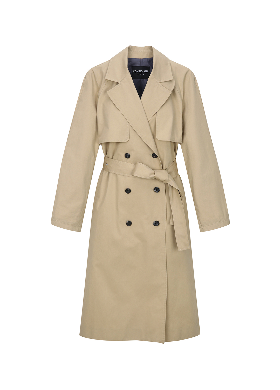 [] classic double button trench coat