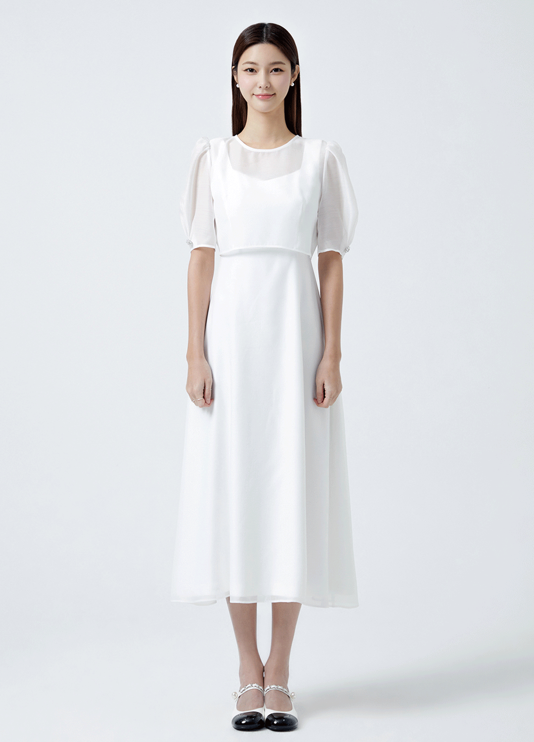 [잇미샤몰단독][55ONLY] 스페셜 페미닌 투웨이 드레스_WHITE_1