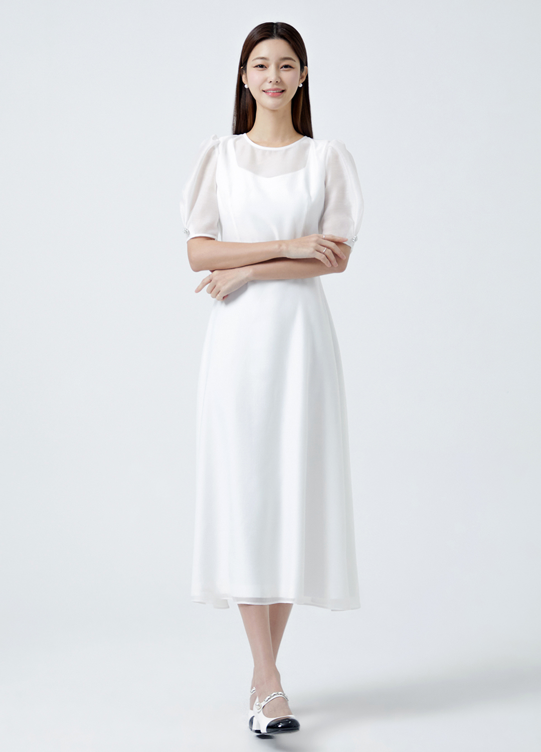 [잇미샤몰단독][55ONLY] 스페셜 페미닌 투웨이 드레스_WHITE_3