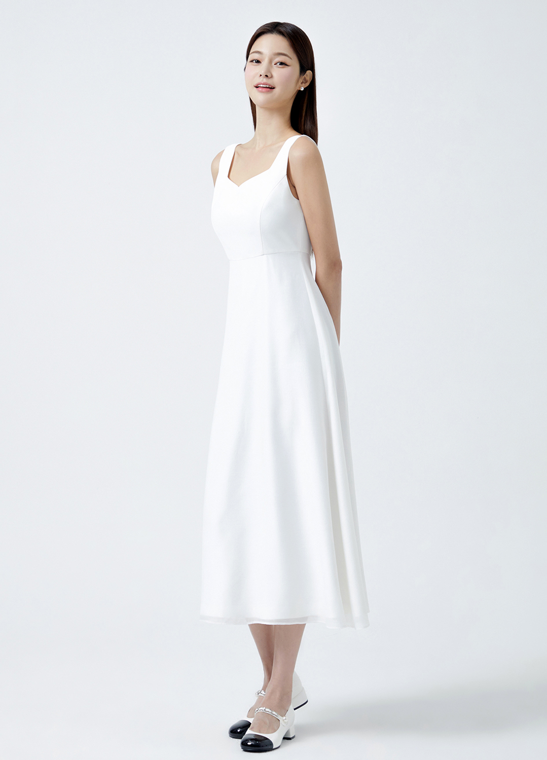 [잇미샤몰단독][55ONLY] 스페셜 페미닌 투웨이 드레스_WHITE_8