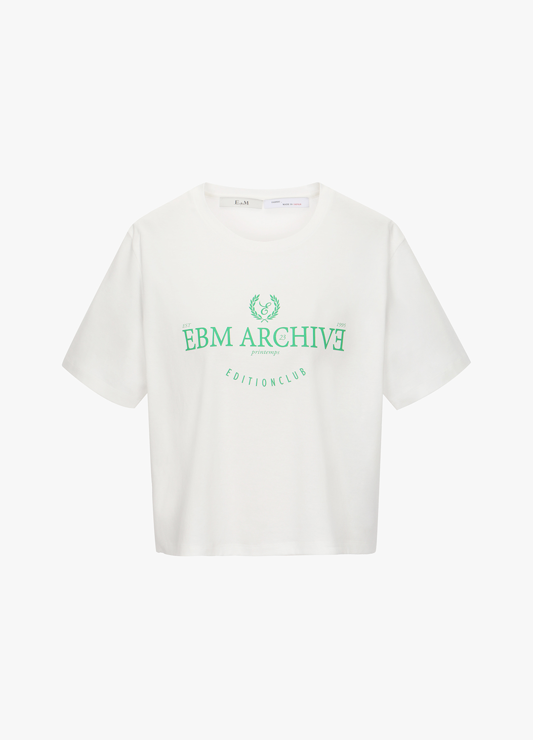 [EBM OUTLET] 로고 프린팅 티셔츠_WHITE_5