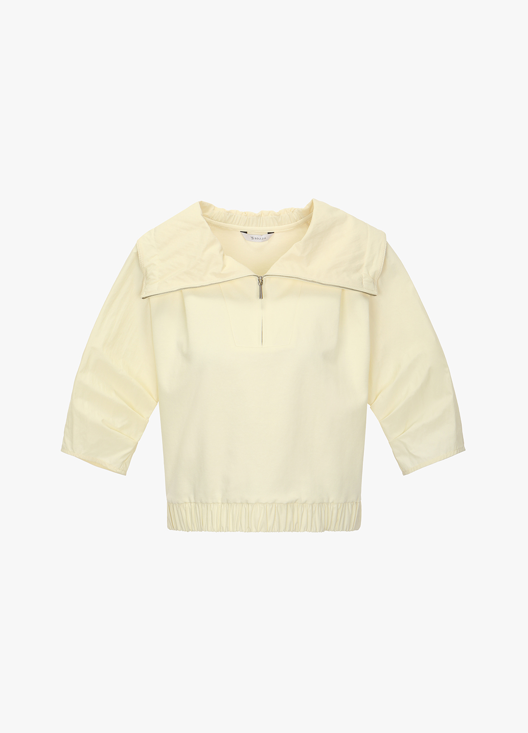 저지 블록 블라우스_LIGHT BEIGE_4