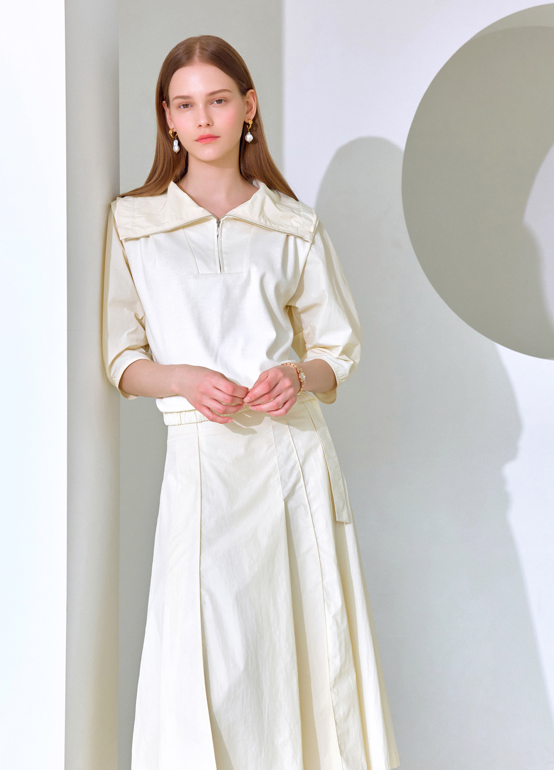 핀턱 스커트_LIGHT BEIGE_1