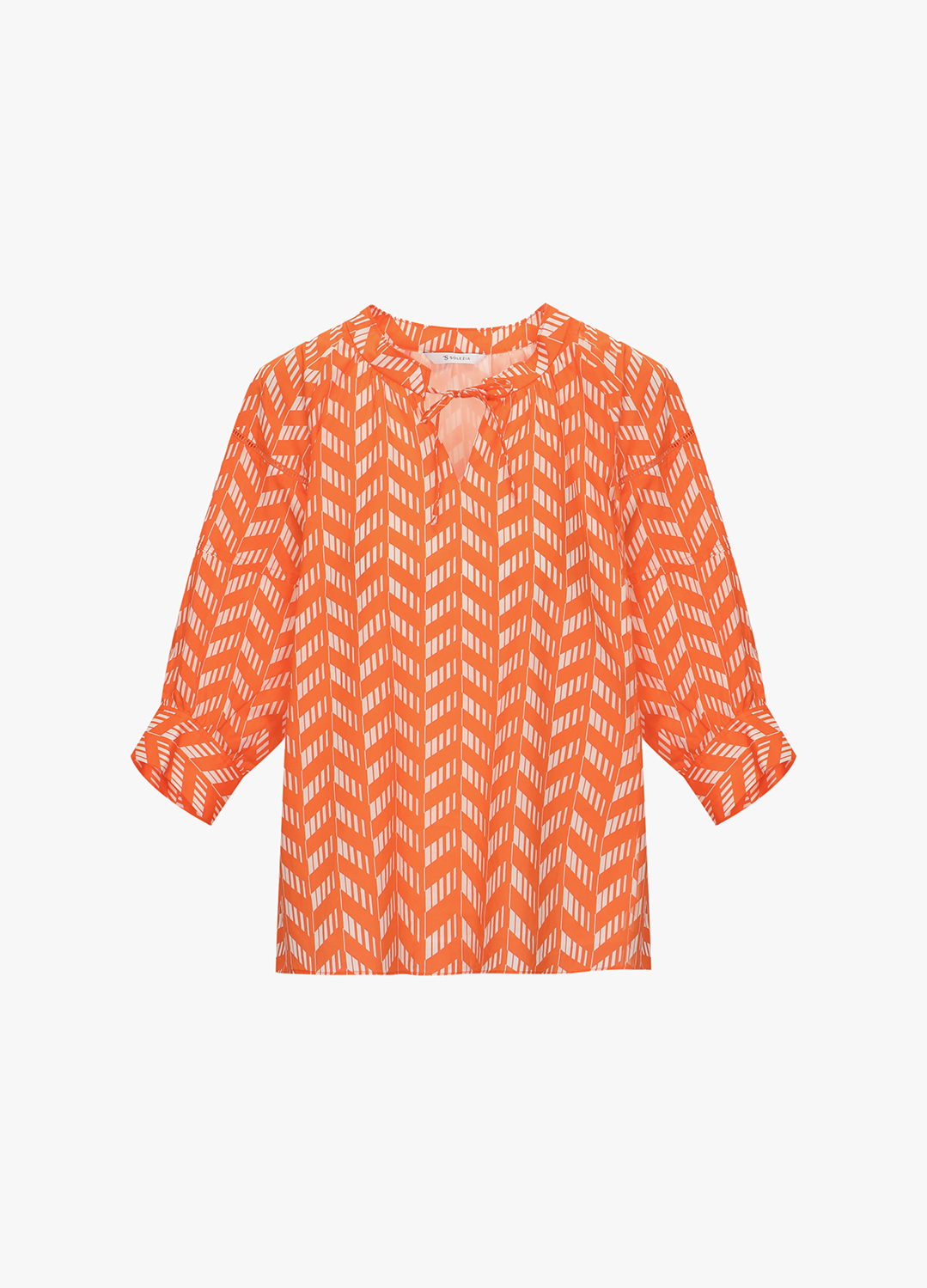 프린트 블라우스_ORANGE_1