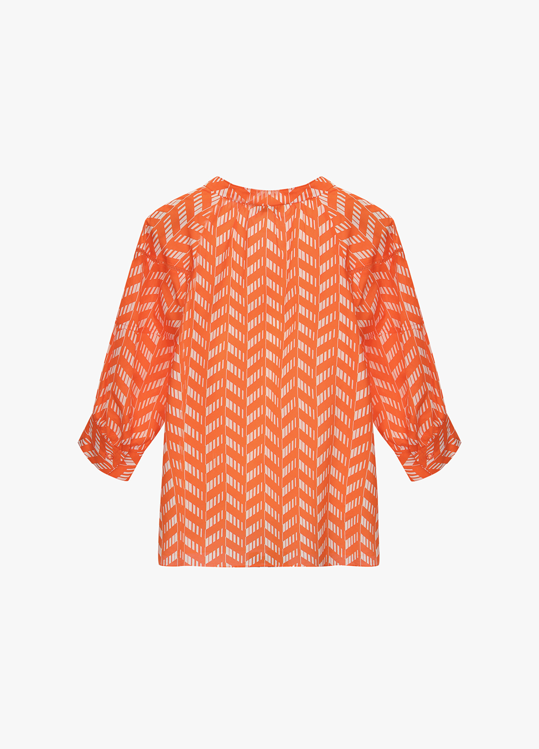 프린트 블라우스_ORANGE_2