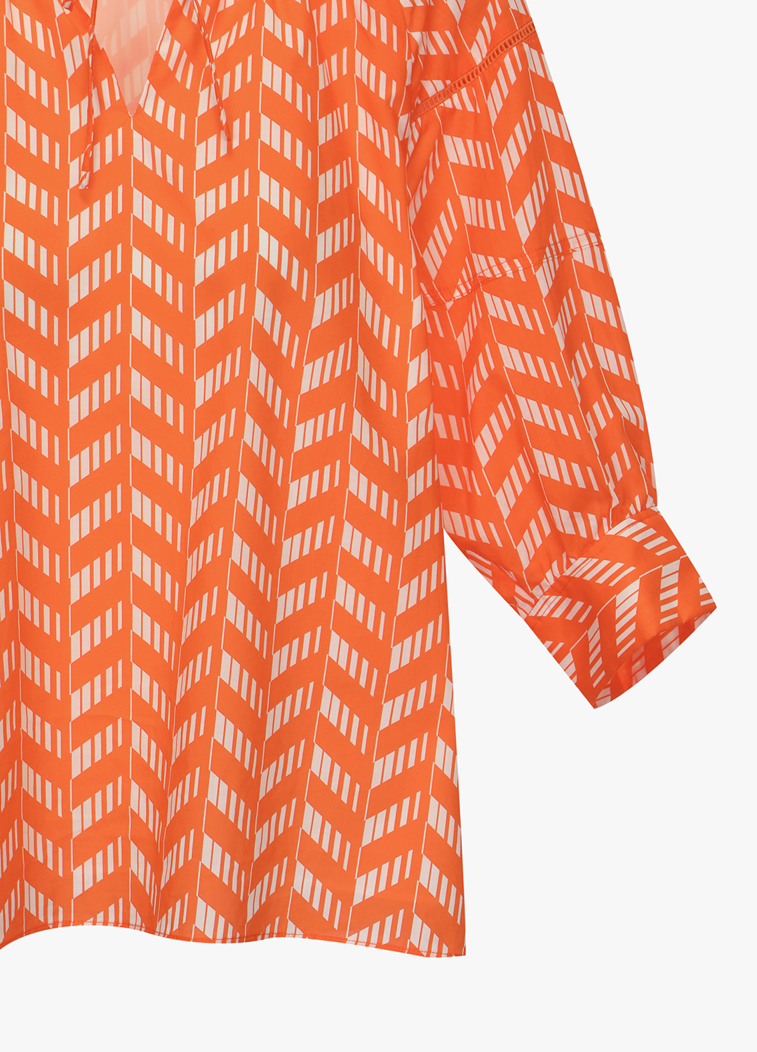 프린트 블라우스_ORANGE_4