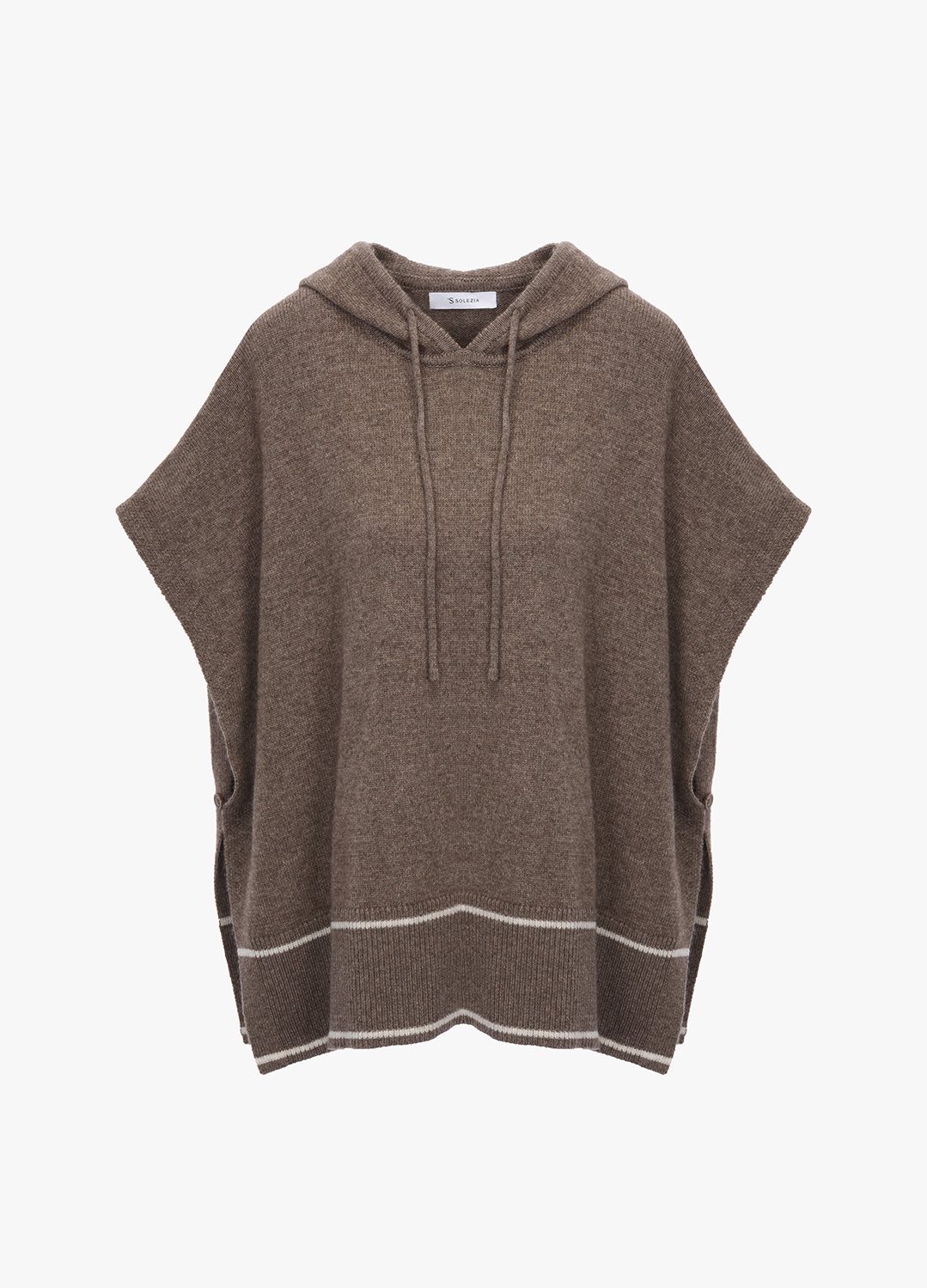 울 블렌드 후드 베스트_BROWN_1