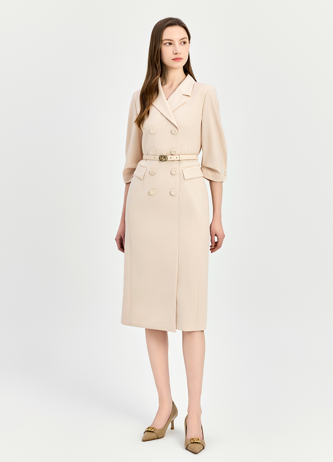 [추가20]테일러드 카라 원피스_LIGHT BEIGE_1