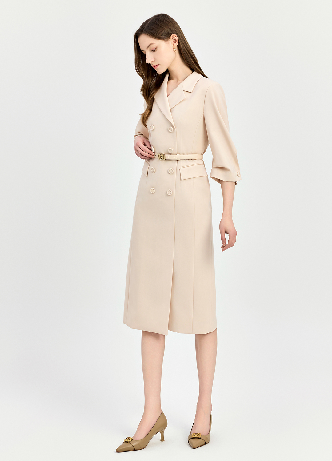 [추가20]테일러드 카라 원피스_LIGHT BEIGE_2