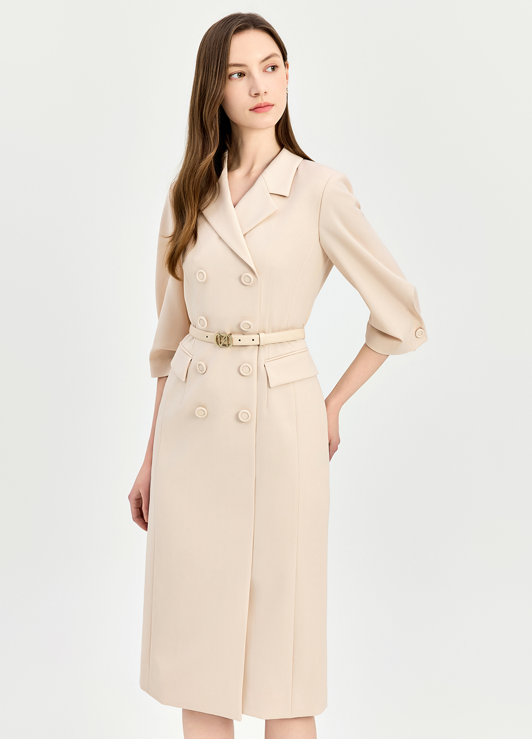 [추가20]테일러드 카라 원피스_LIGHT BEIGE_4