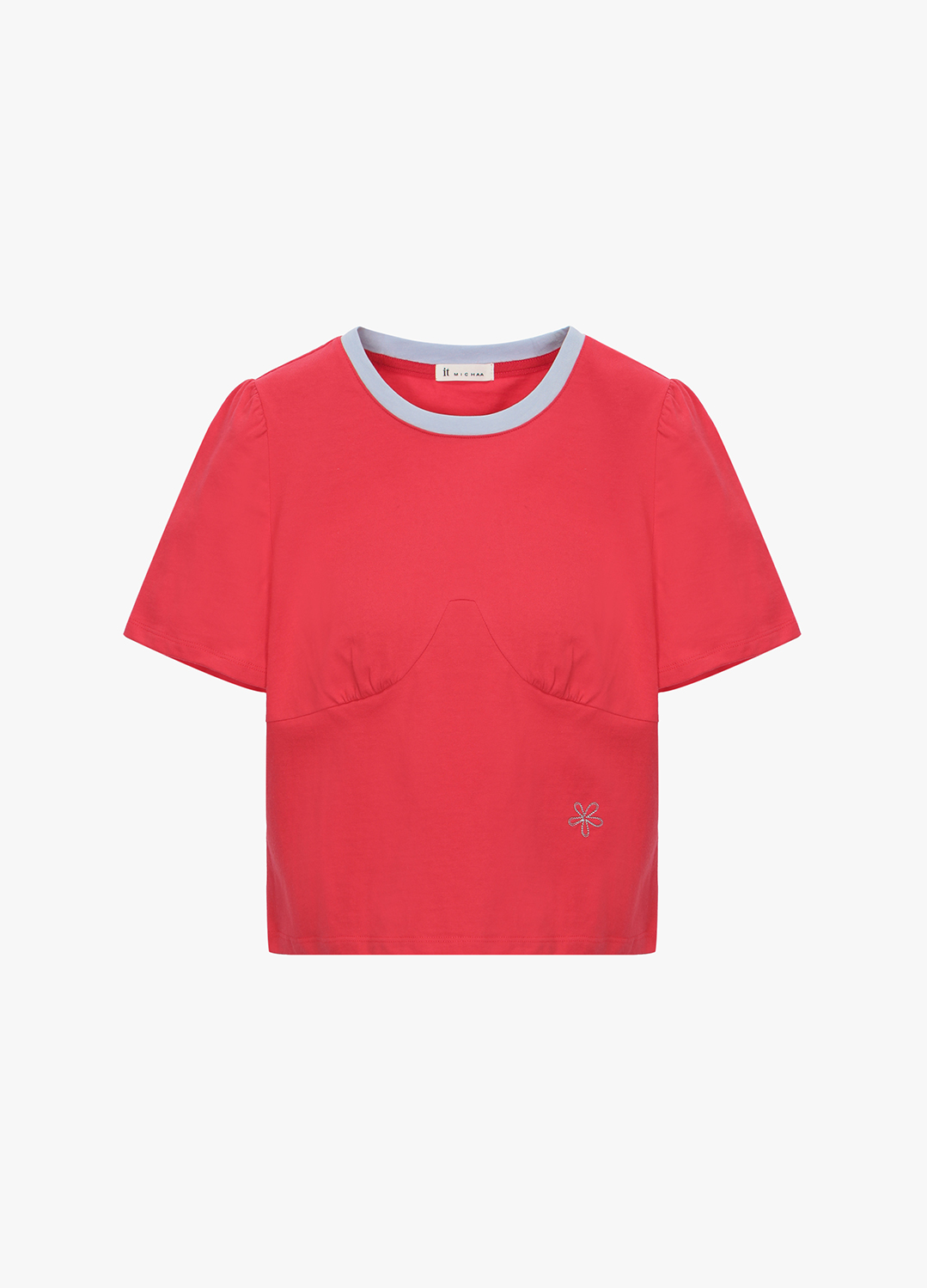 컬러블록 티셔츠_RED_1