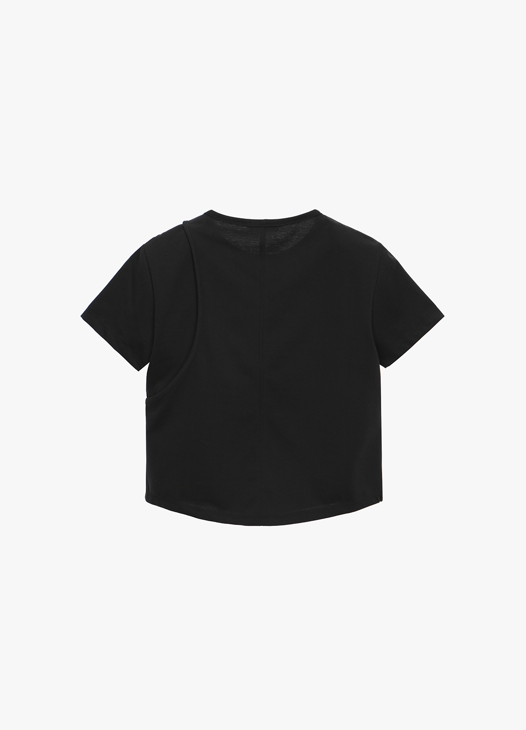 [SALE]슬릿 포인트 티셔츠_BLACK_2