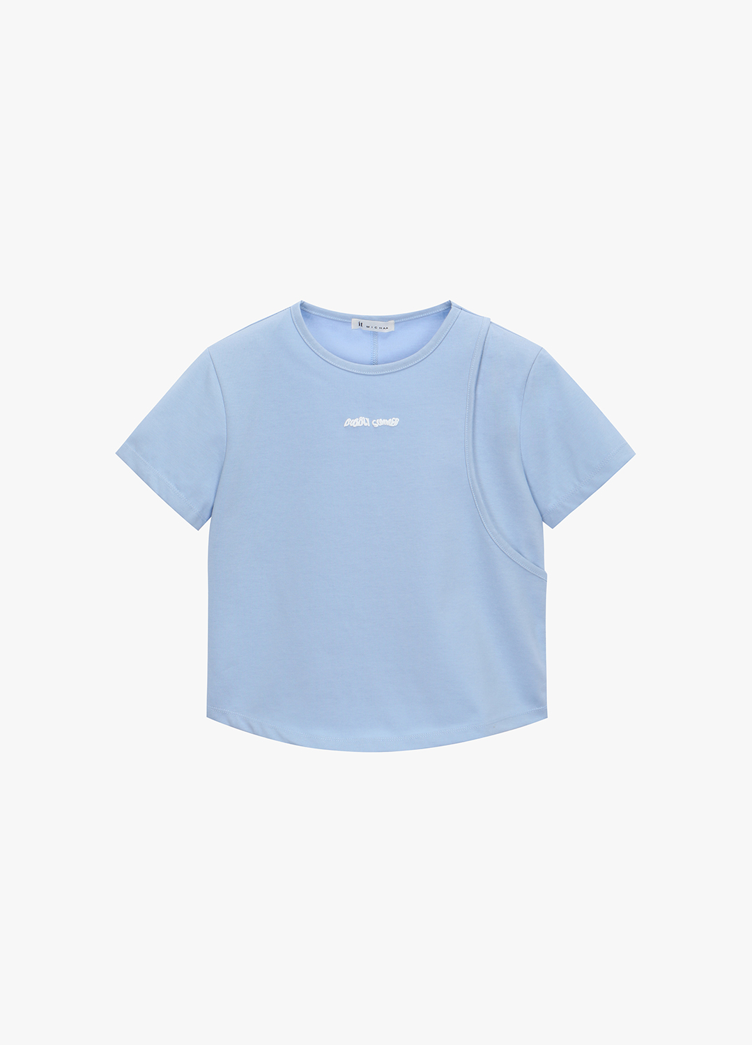 [SALE]슬릿 포인트 티셔츠_SKY BLUE_1