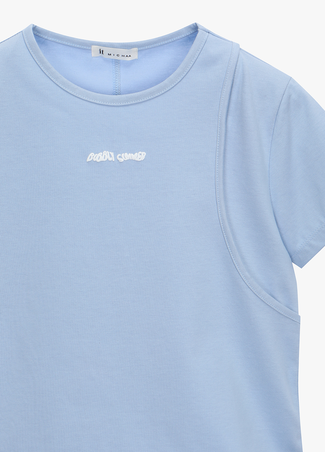 [SALE]슬릿 포인트 티셔츠_SKY BLUE_3