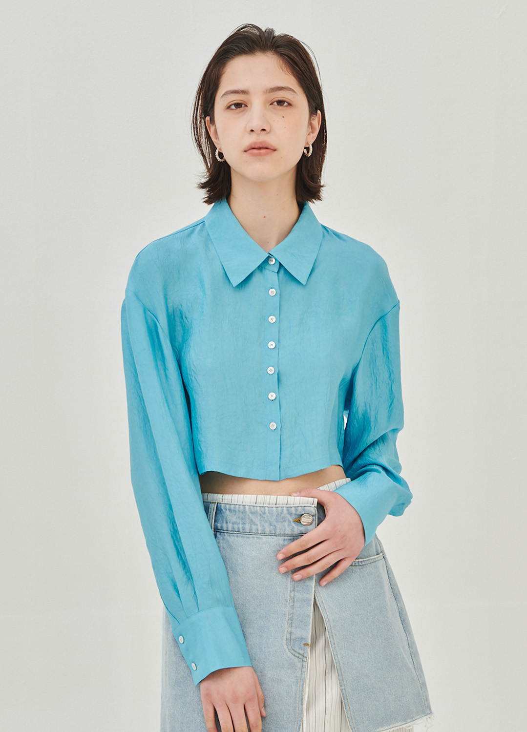 STRAP TOP LAYERED SHIRTS_BLUE_2
