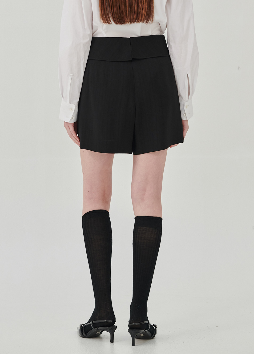 FLAP WAIST SHORT PANTS_STRONG BLACK_3