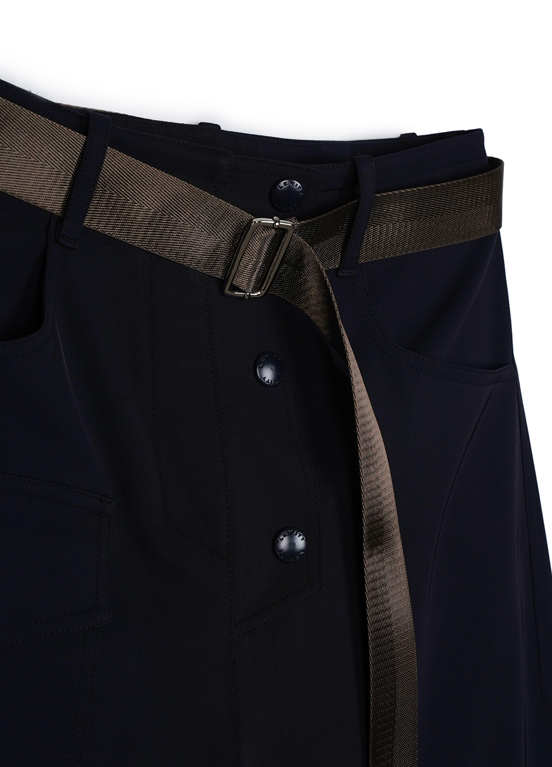 BELTED POCKET PANTS_NAVY_7