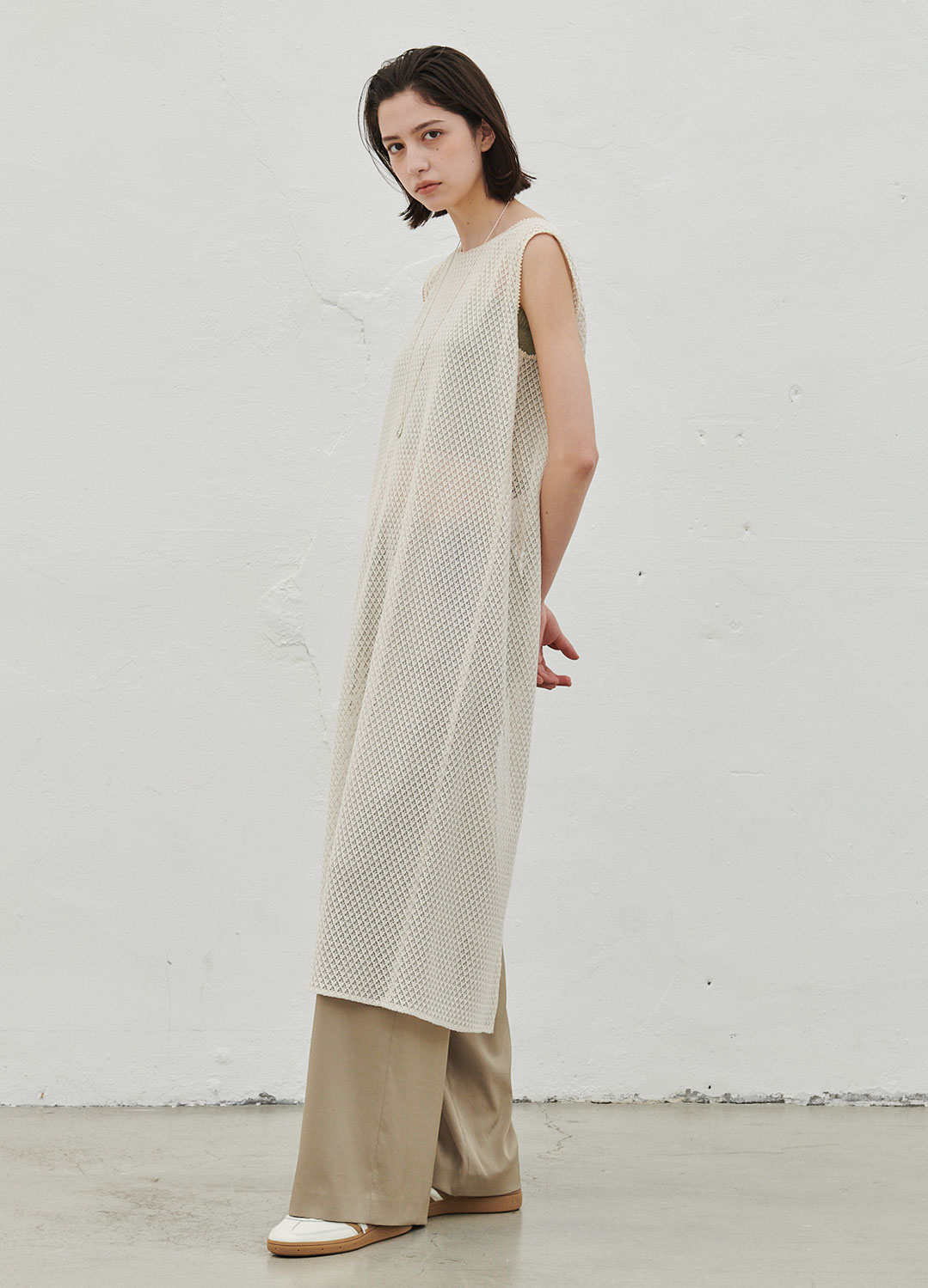 NET FABRIC COVER-UP DRESS_IVORY_2