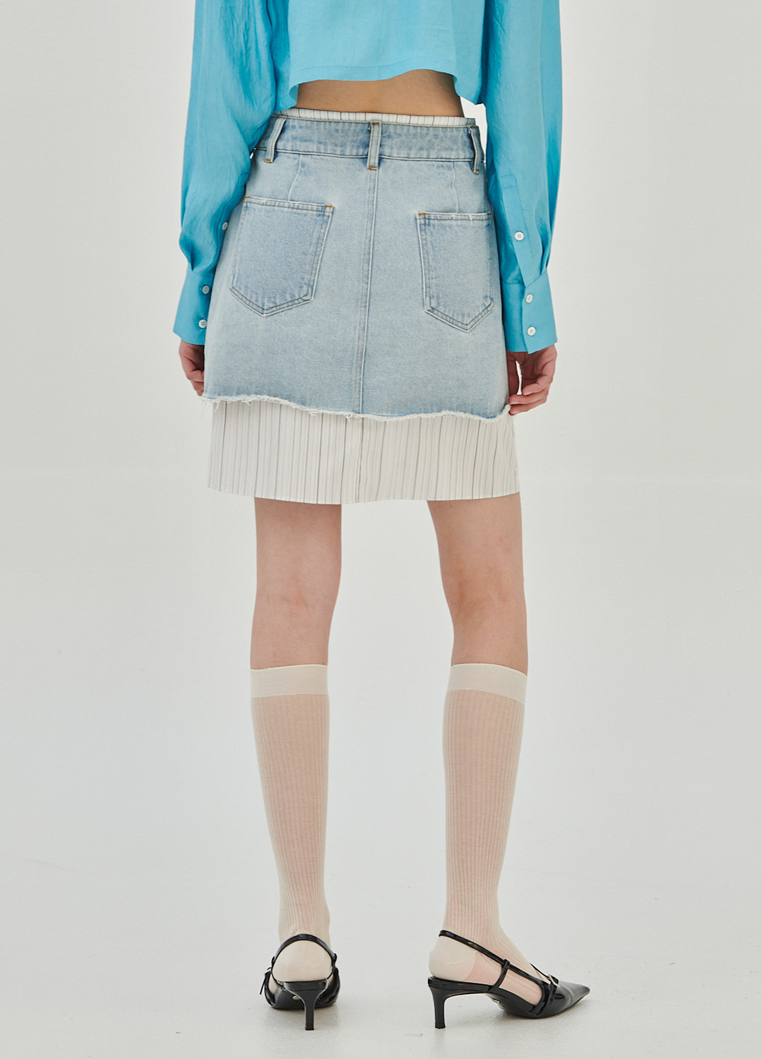 LAYERED MINI DENIM SKIRT_BLUE_2