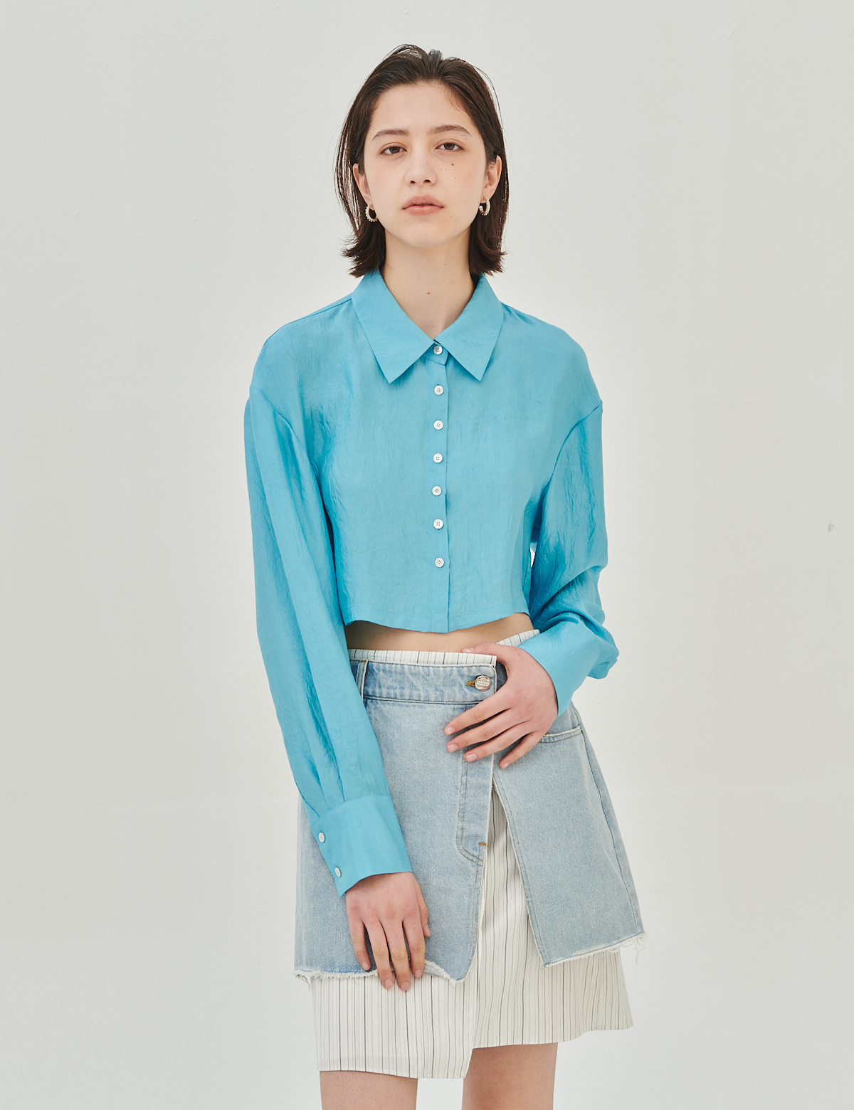 LAYERED MINI DENIM SKIRT_BLUE_5