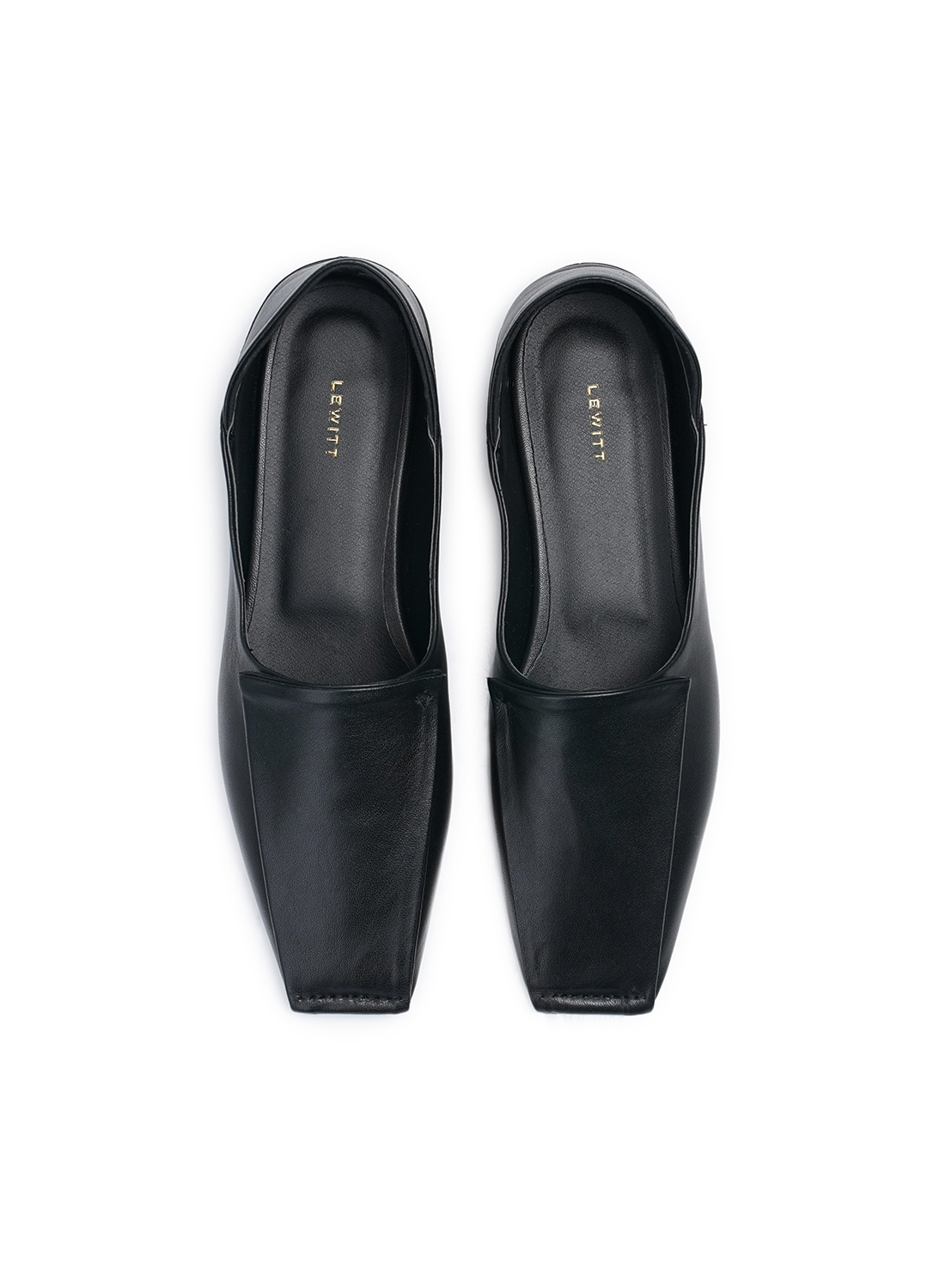 LAMB SKIN FOLDABLE PLAT SHOES_BLACK_1