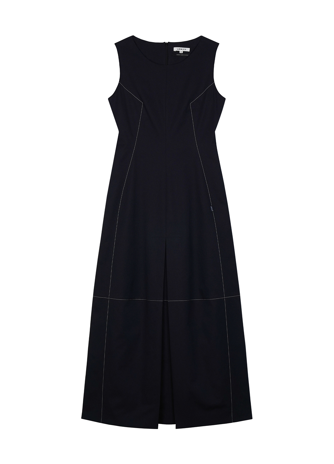 COCOON SILHOUETTE SLEEVELESS DRESS_NAVY_8