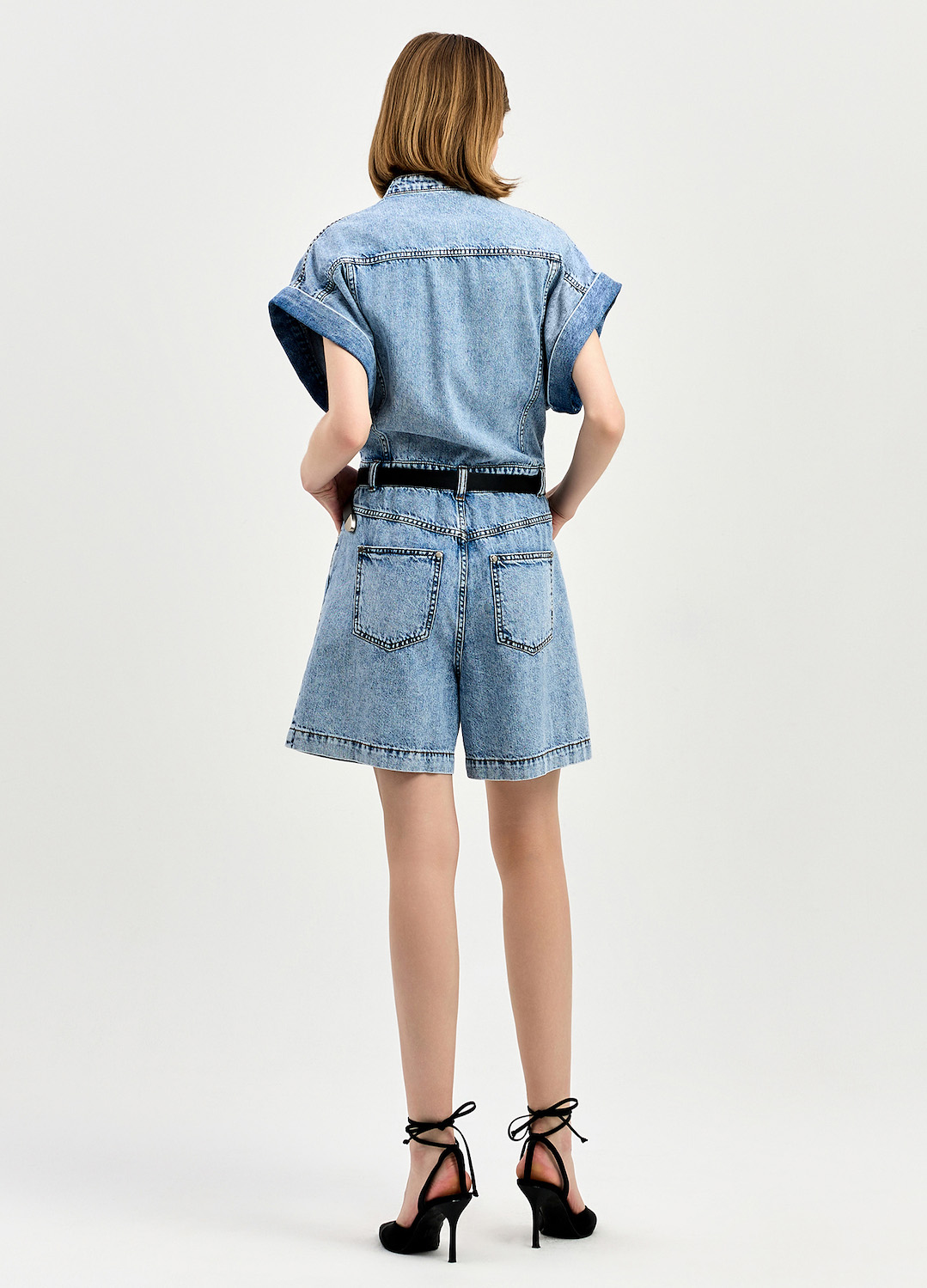 [EXCLUSIVE] 벨티드 데님 점프수트_BLUE_7