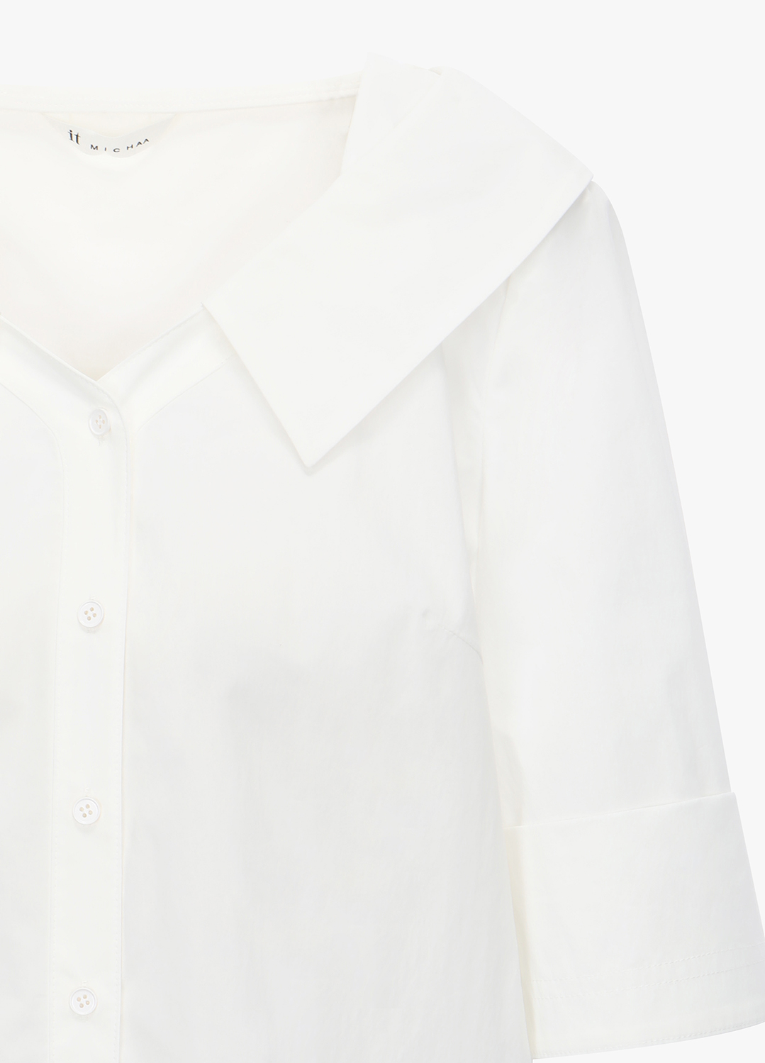 [잇미샤몰단독]와이드 카라 블라우스_WHITE_3
