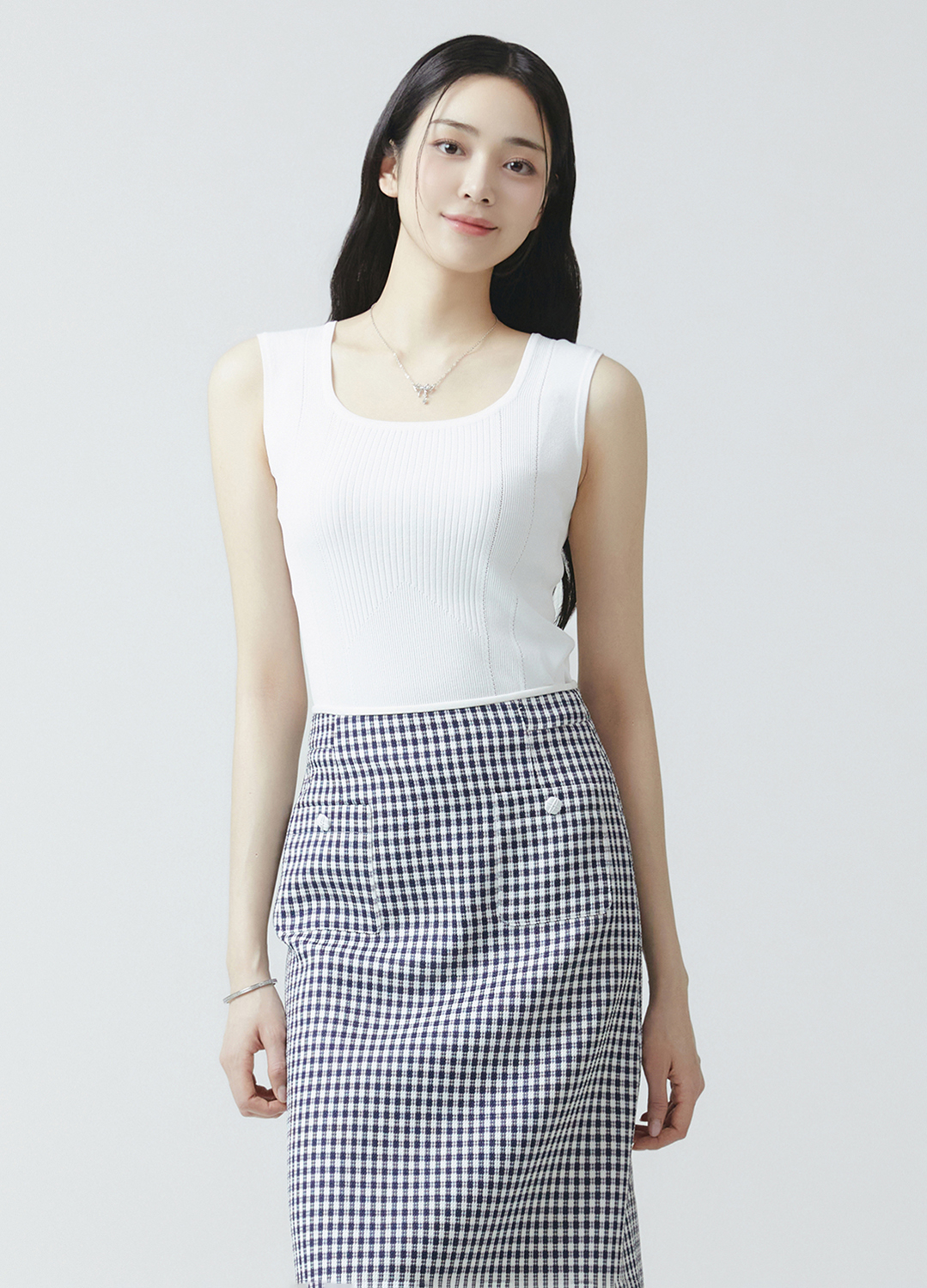 [잇미샤몰단독]스퀘어넥 나시탑_WHITE_4