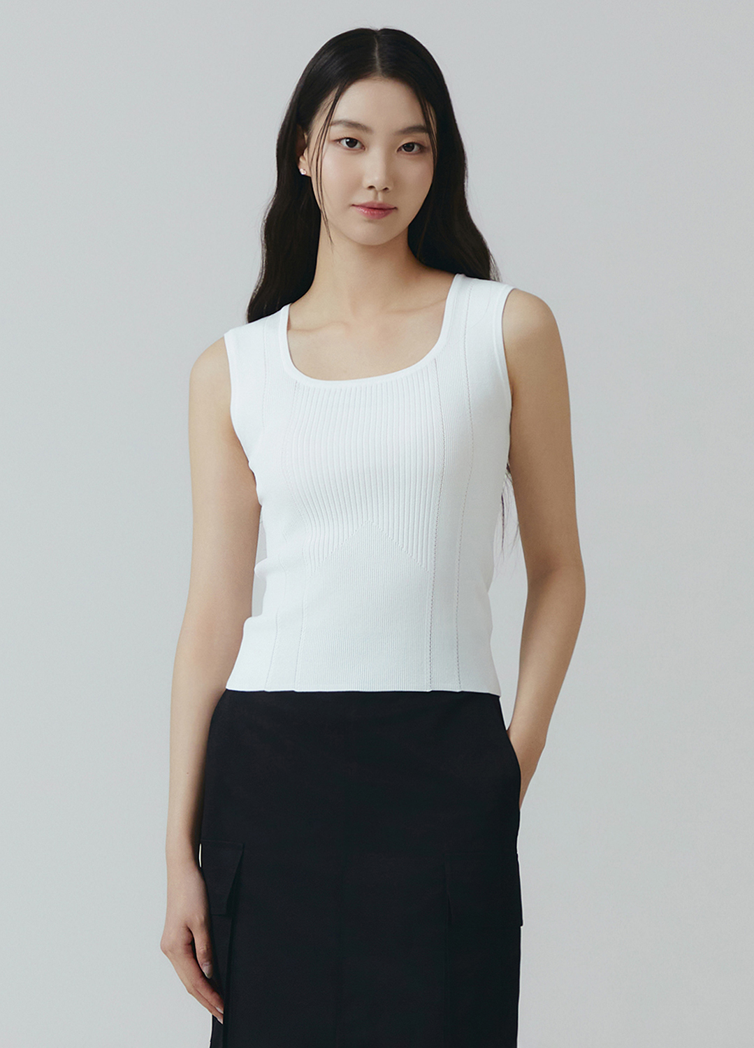 [잇미샤몰단독]스퀘어넥 나시탑_WHITE_11