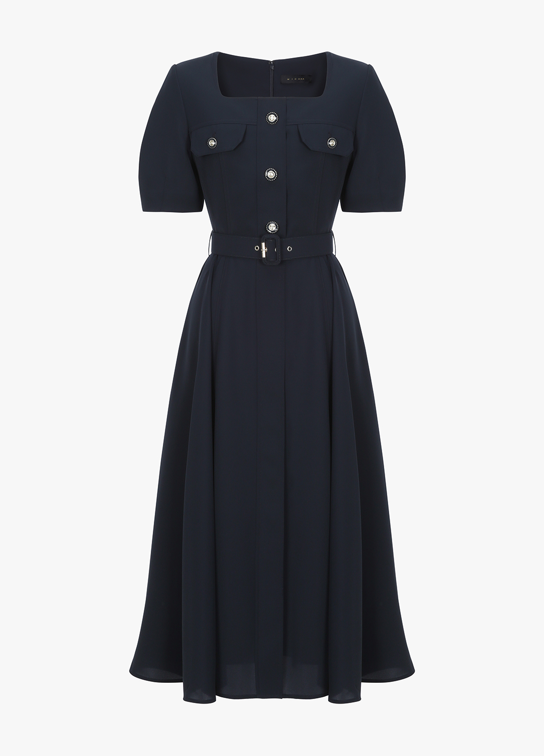 포켓 디테일 원피스_DARK NAVY_5