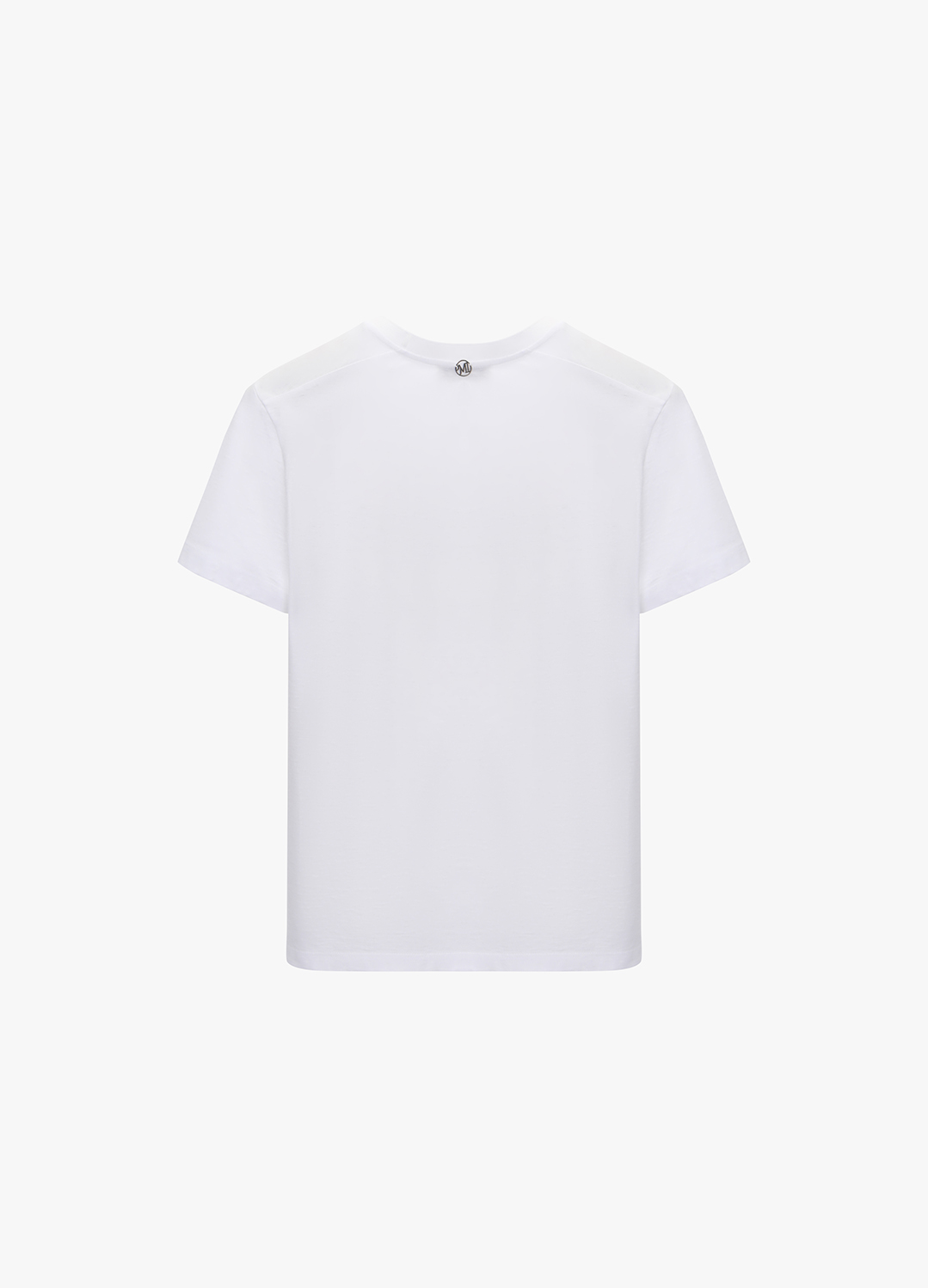 패턴 포인트 베이직 티셔츠_WHITE_2