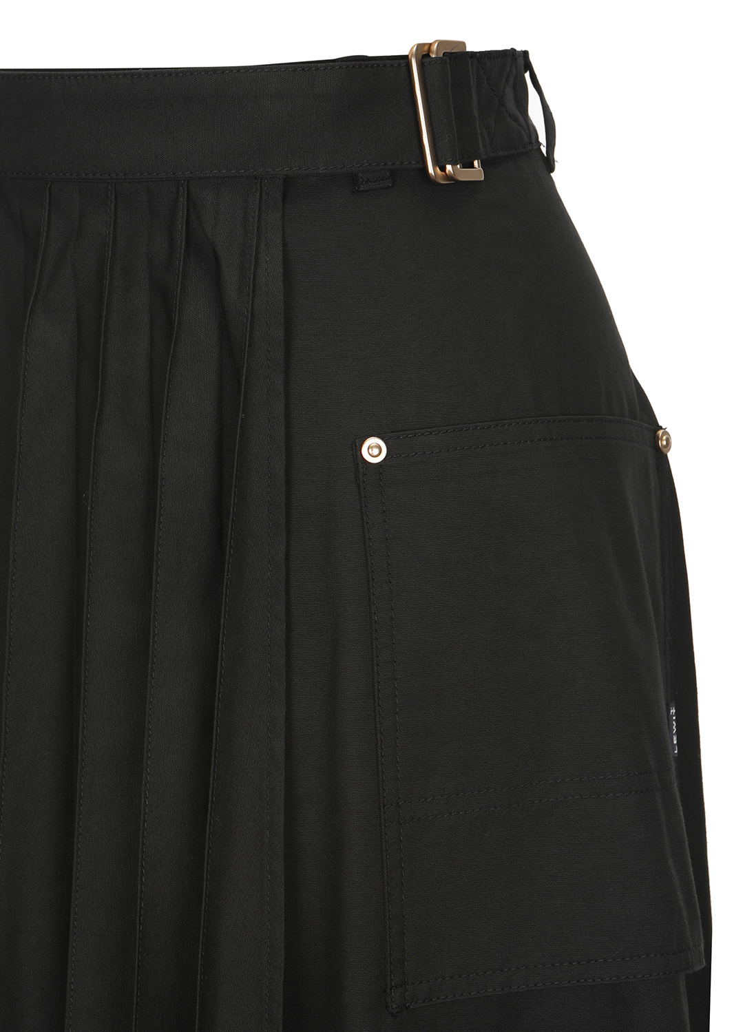 COTTON PLEATS LAP SKIRT_STRONG BLACK_11