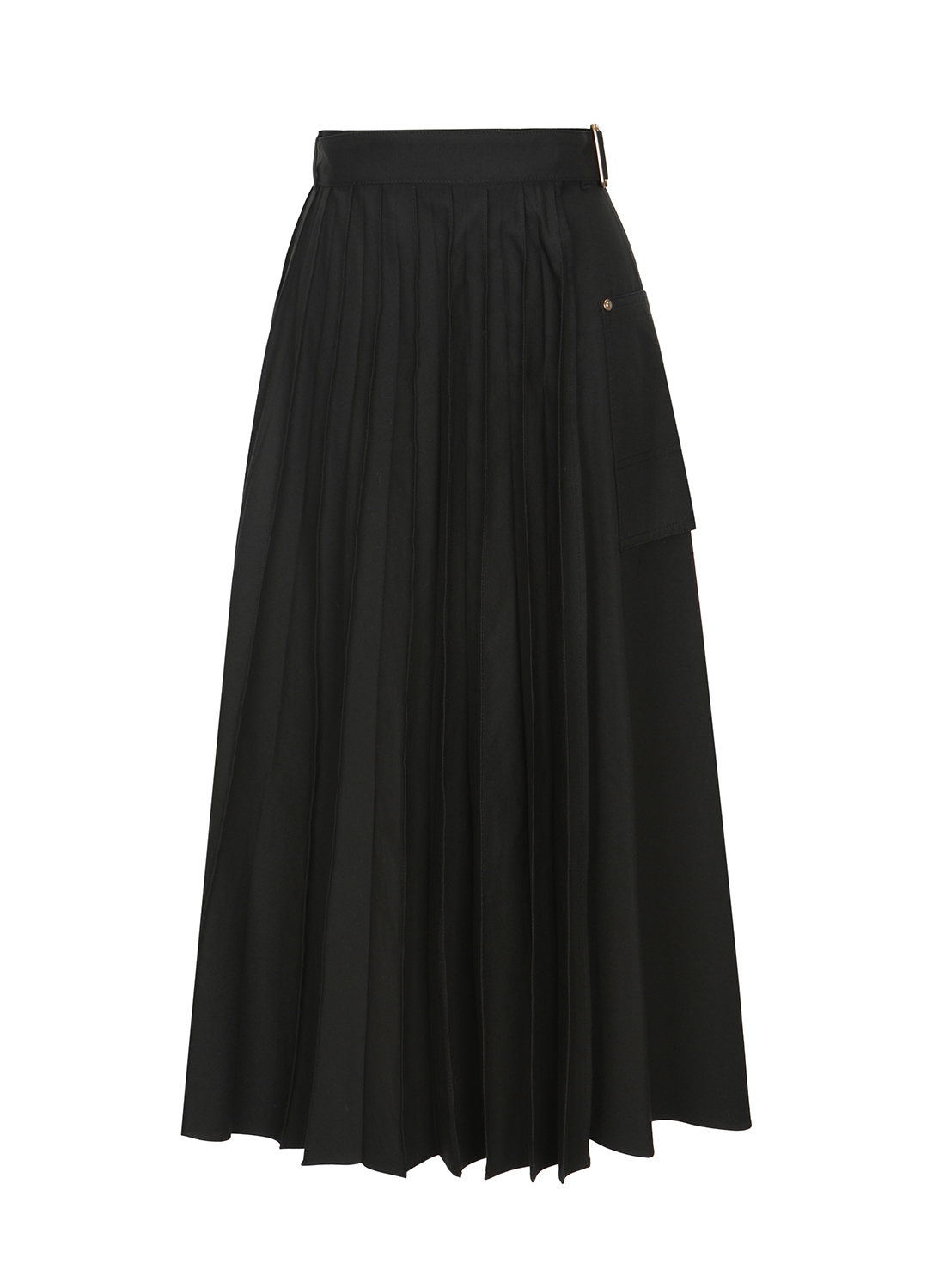 COTTON PLEATS LAP SKIRT_STRONG BLACK_9