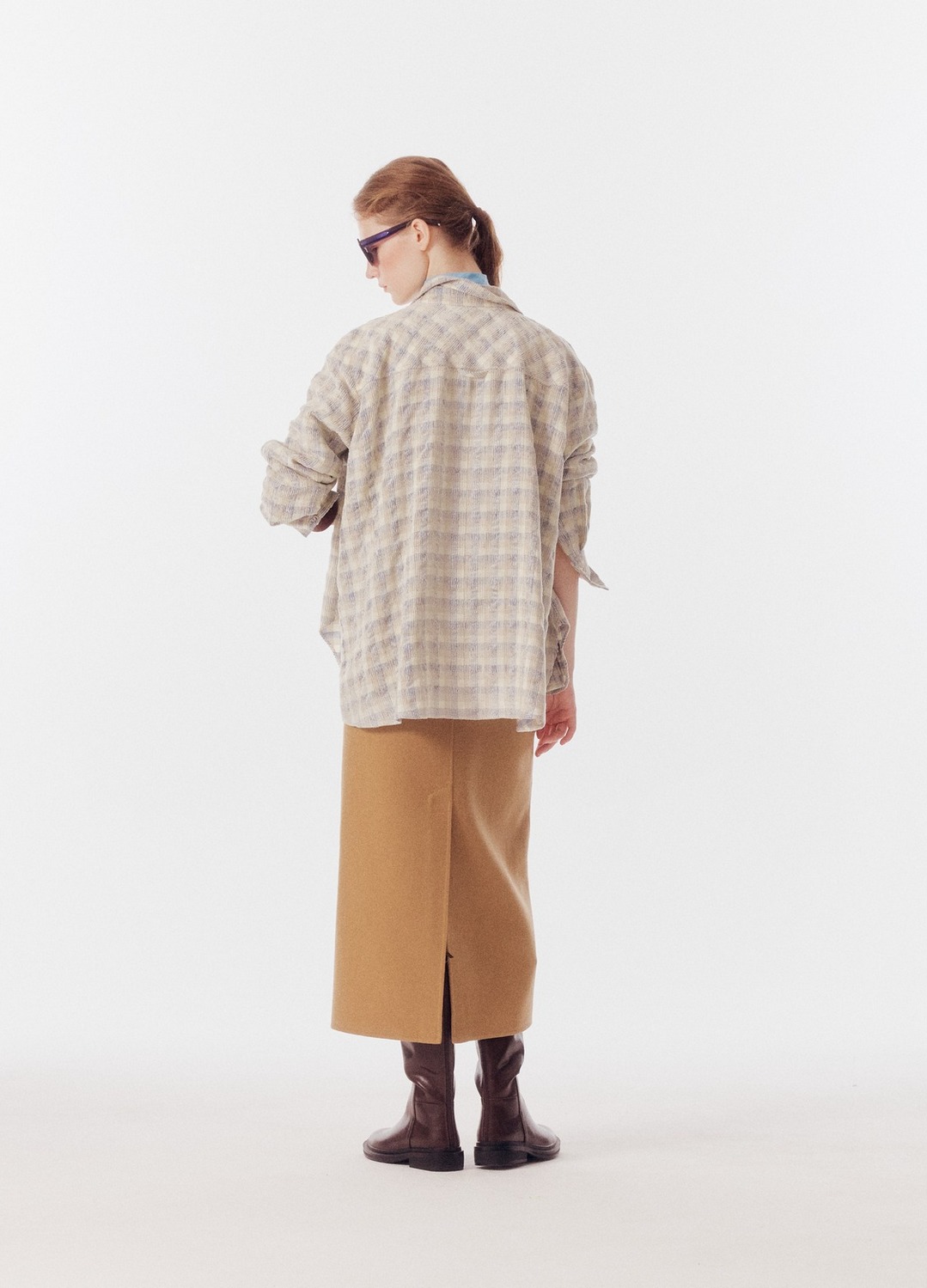 LIGHT WEIGHT HAND-MADE LONG SKIRT_CAMEL_4