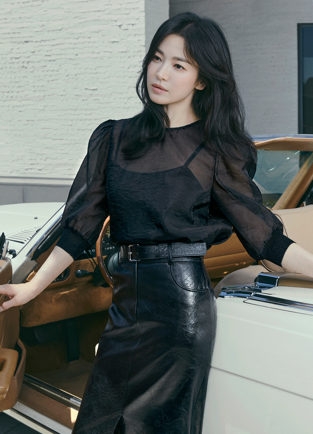 [프리오픈]와이드 벨트 롱 스커트_BLACK_2