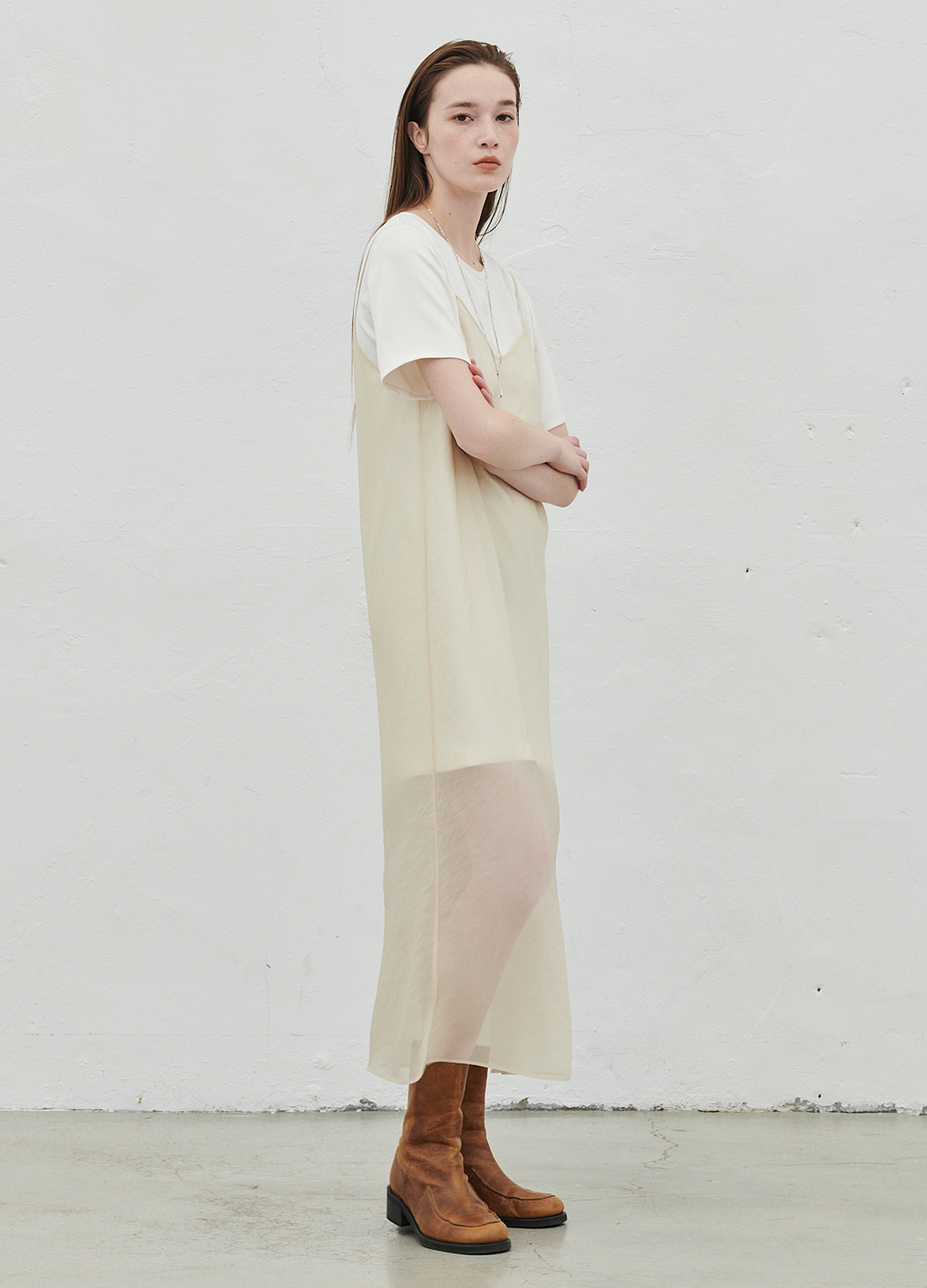 SHEER SLIP LAYERD DRESS_CREAM_3