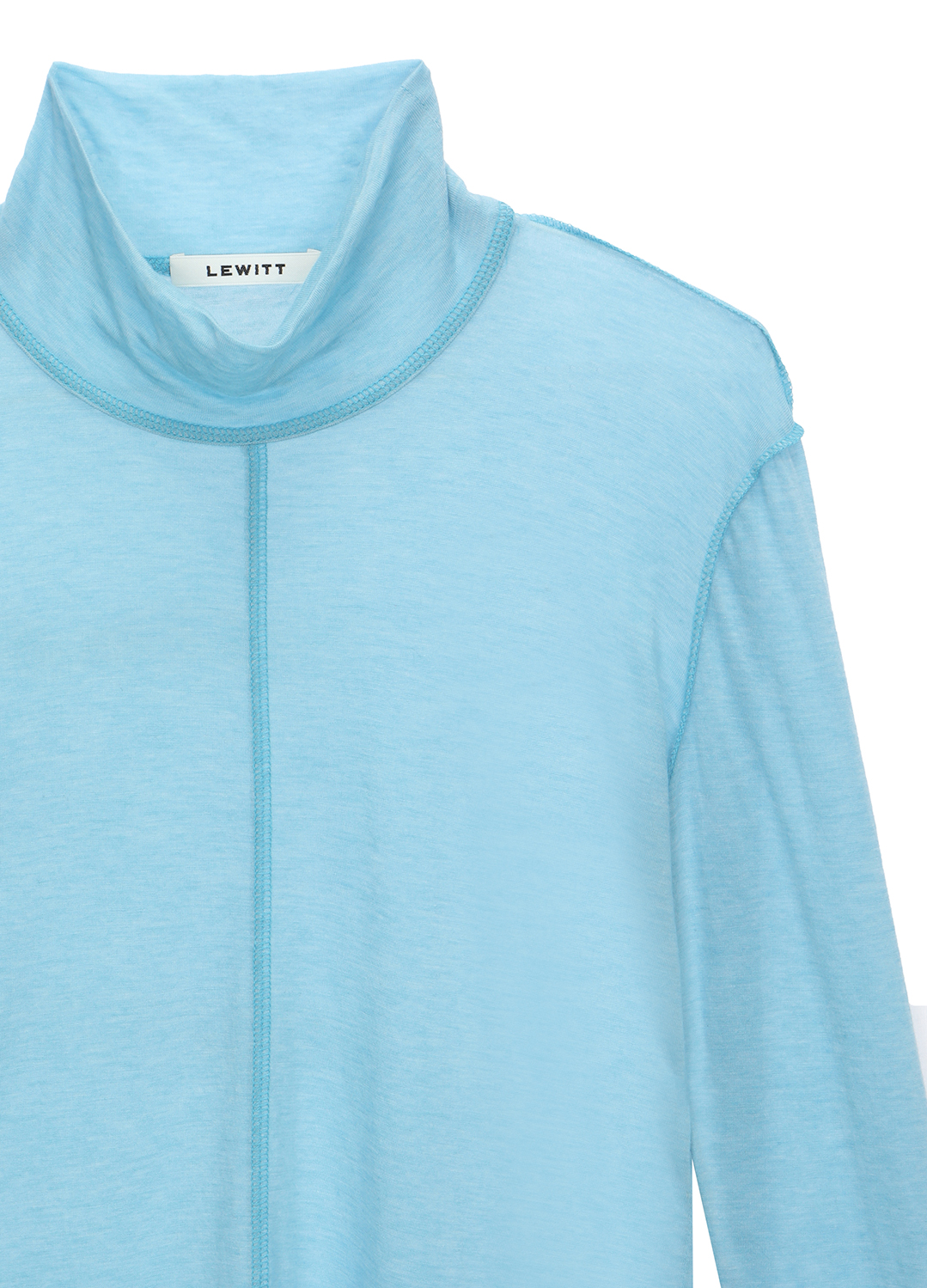 HIGH-NECK JERSEY TOP_SKY BLUE_8