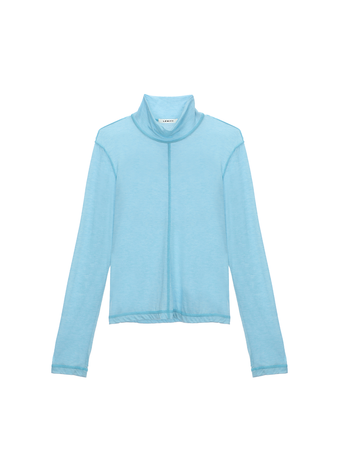 HIGH-NECK JERSEY TOP_SKY BLUE_6