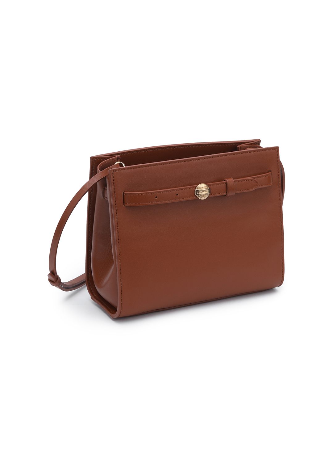 BUTTON POINT MINIMAL SHOULDER BAG_BROWN_9