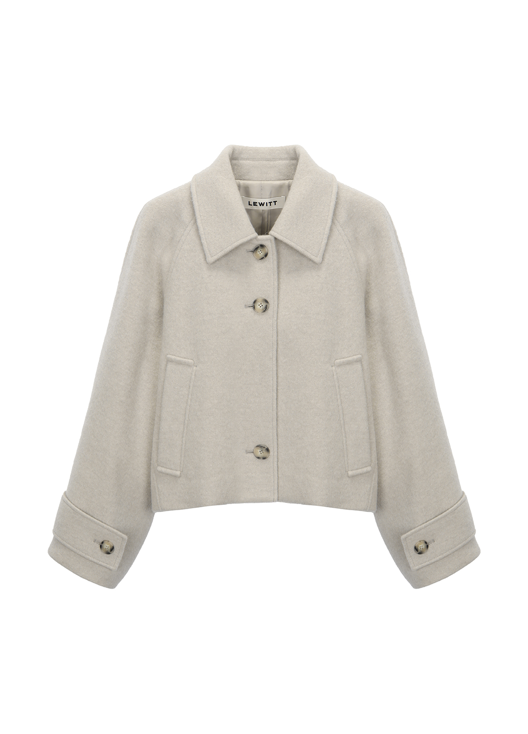 WOOL BLEND SINGLE SHORT JACKET_LIGHT GREY_7