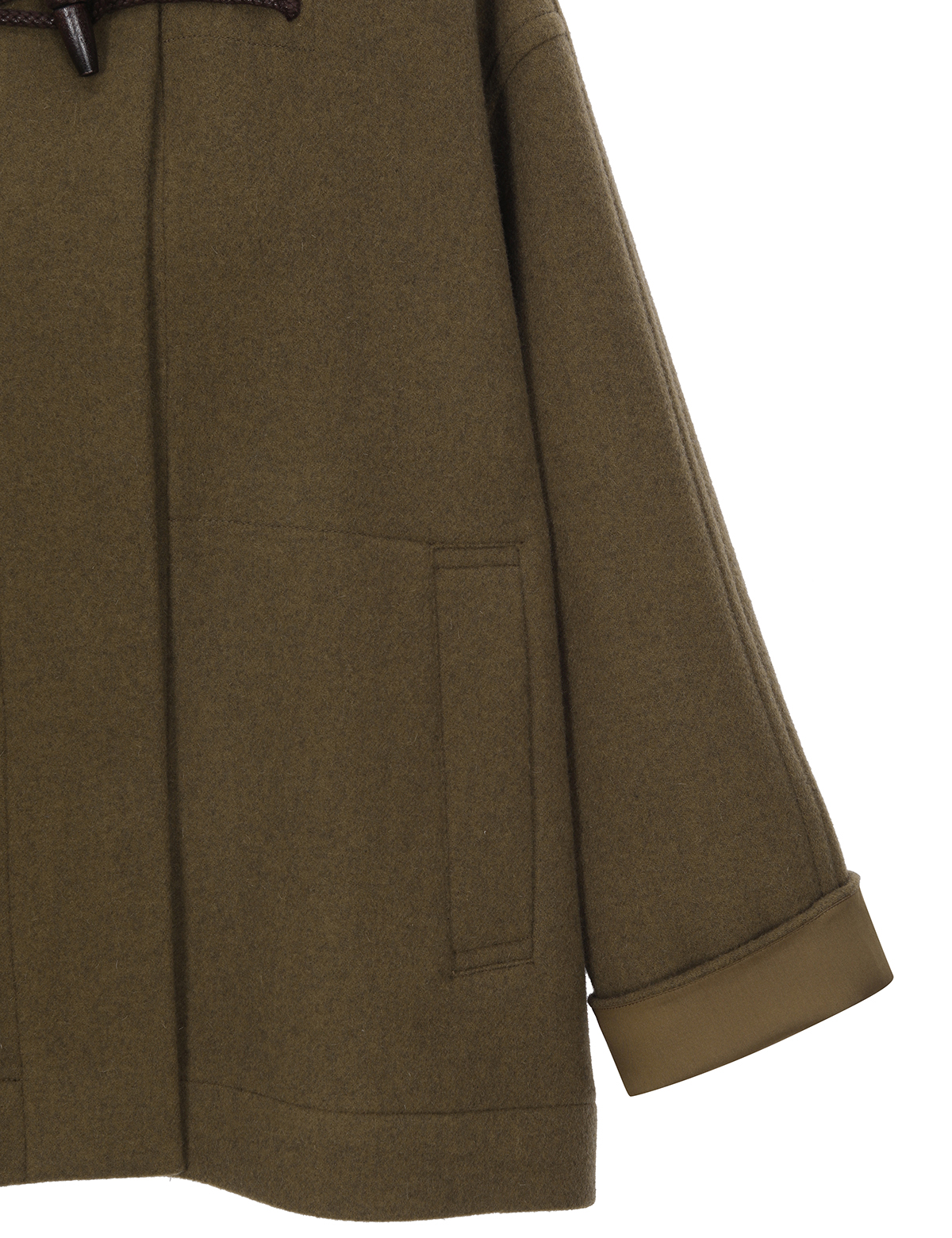 WOOL BLEND HIGH NECK HALF COAT_KHAKI BROWN_14