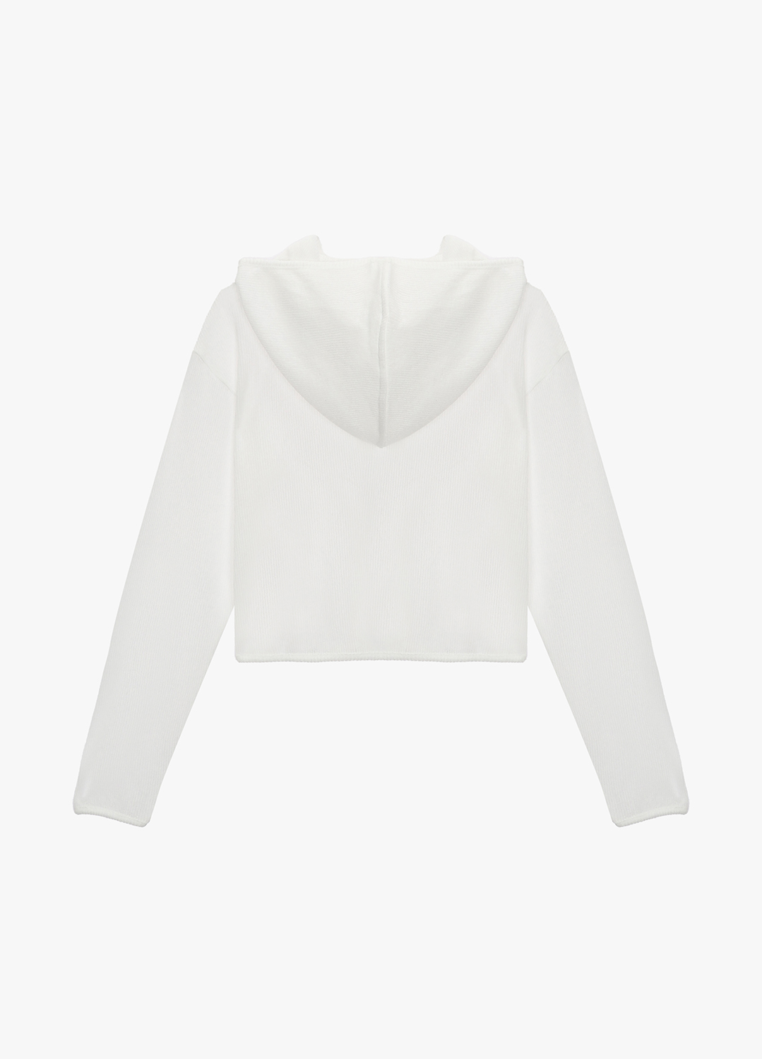텍스쳐 크롭 후드 린넨 가디건_WHITE_2