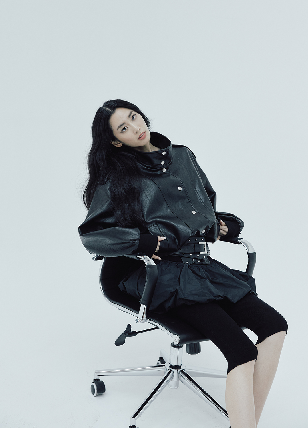 벌룬 미니 스커트_BLACK_4