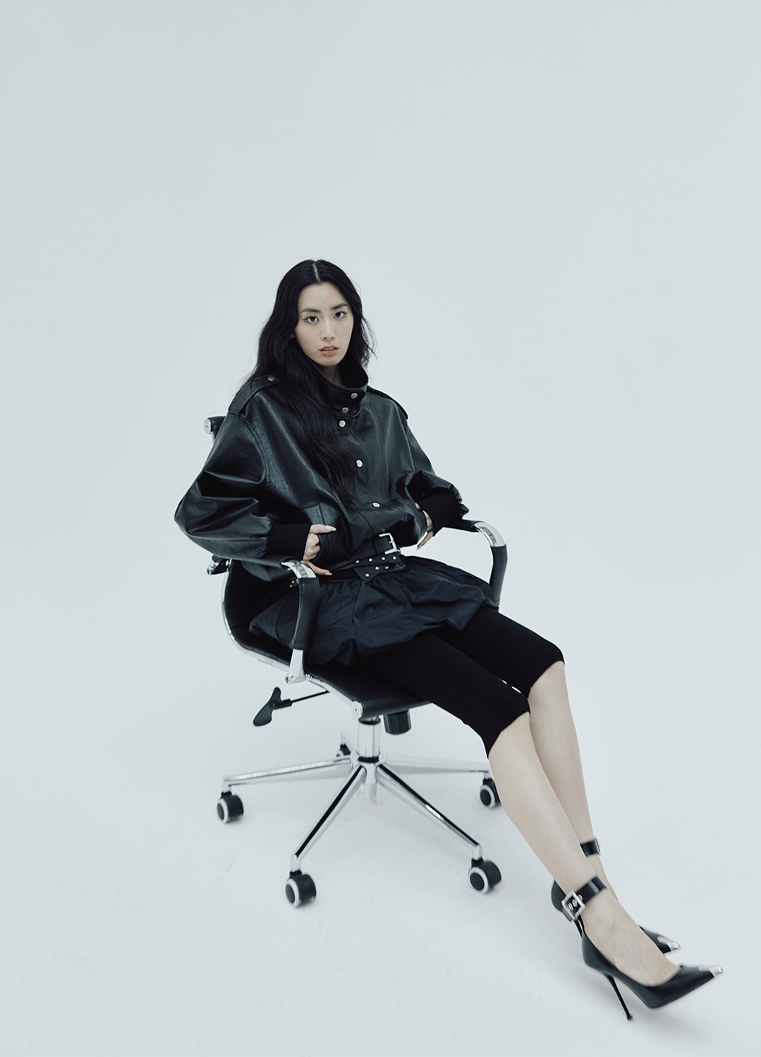 벌룬 미니 스커트_BLACK_5