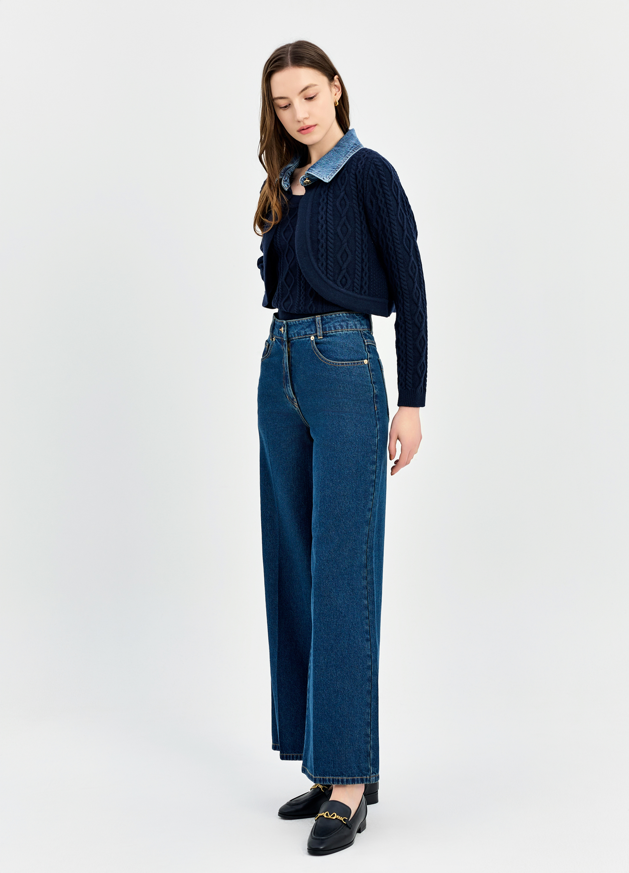 [추가20]케이블 스탠카라 가디건_DARK NAVY_2