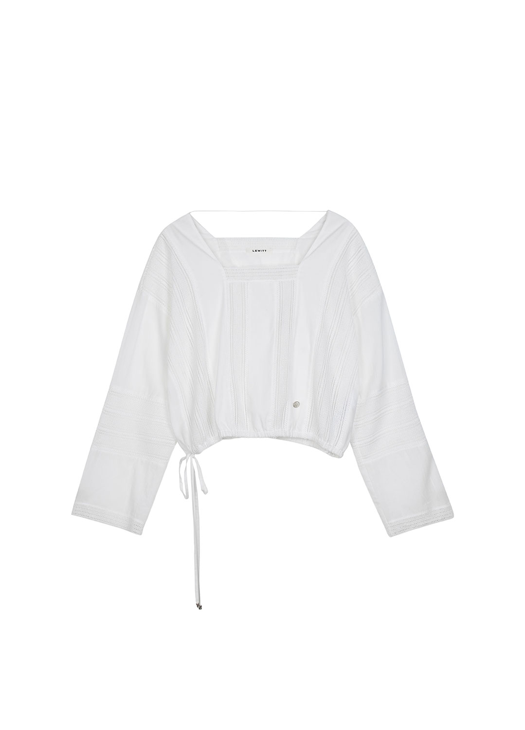 LACE PATCH BLOUSON BLOUSE_WHITE_8