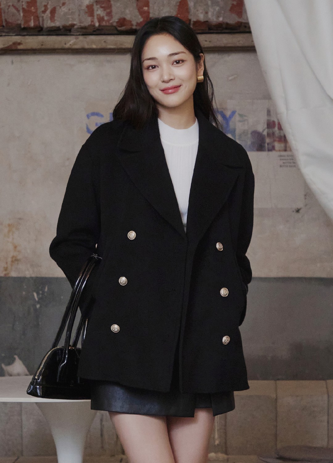 [Exclusive]더블 버튼 퀼팅 안감 핸드메이드 자켓_BLACK_1