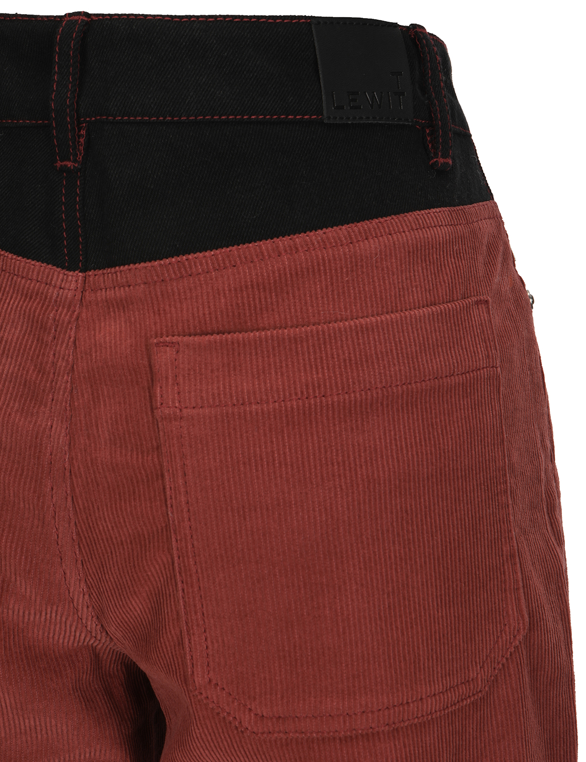 DENIM PATCH CORDUROI PANTS_BURGUNDY_10